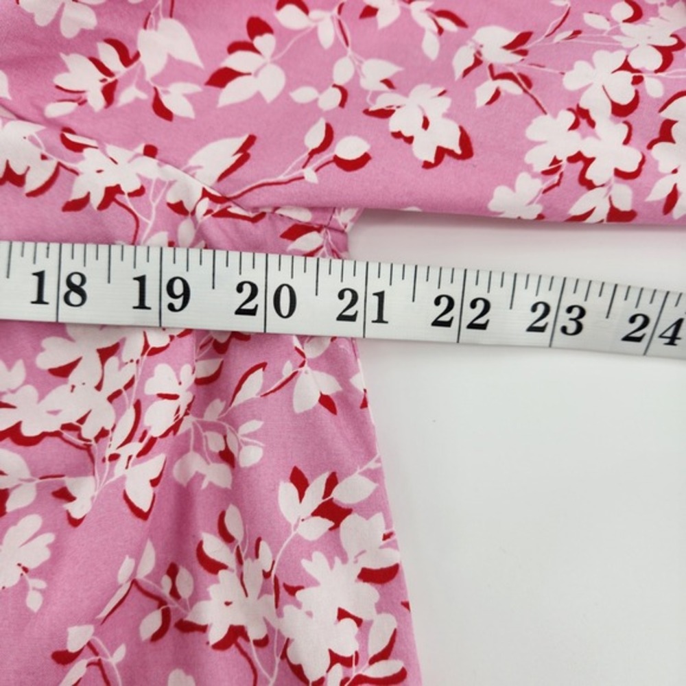 Draper James‎ Floral Print Long Sleeve Blouse Pink White Size Small - Picture 4 of 5